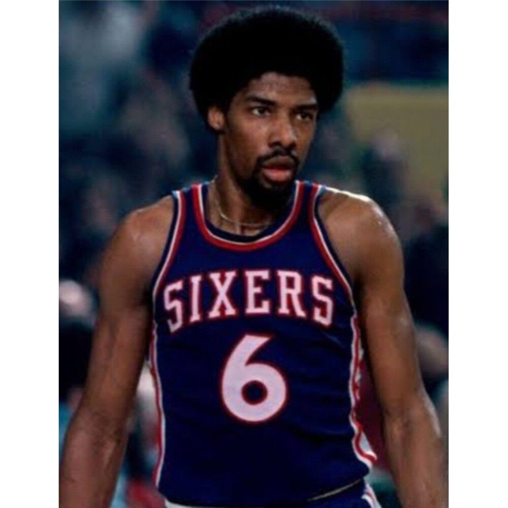 Julius Erving (Dr.J)-(76ers)-(Blue)-(Jersey)-(New Condition)-(Size:XL)-$100.00 - Picture 4 of 10
